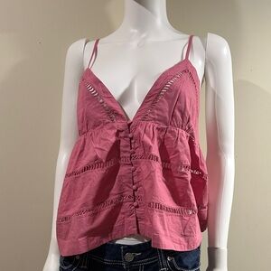 Free People Size XLarge Pink Sleeveless Women's Top NWT